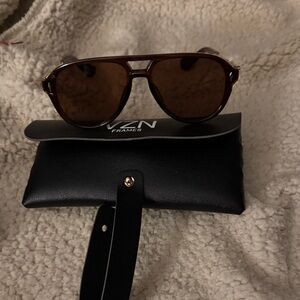 Stylish Brown Sunglasses with Case